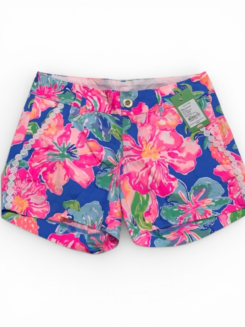 Lilly Pulitzer Callahan Pink & Blue Floral High-Waist Shorts